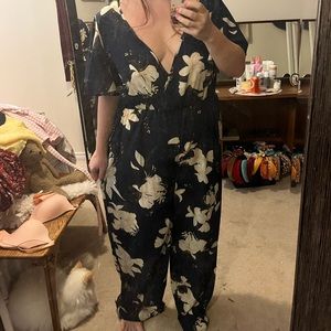 Blue jump suit from Shein